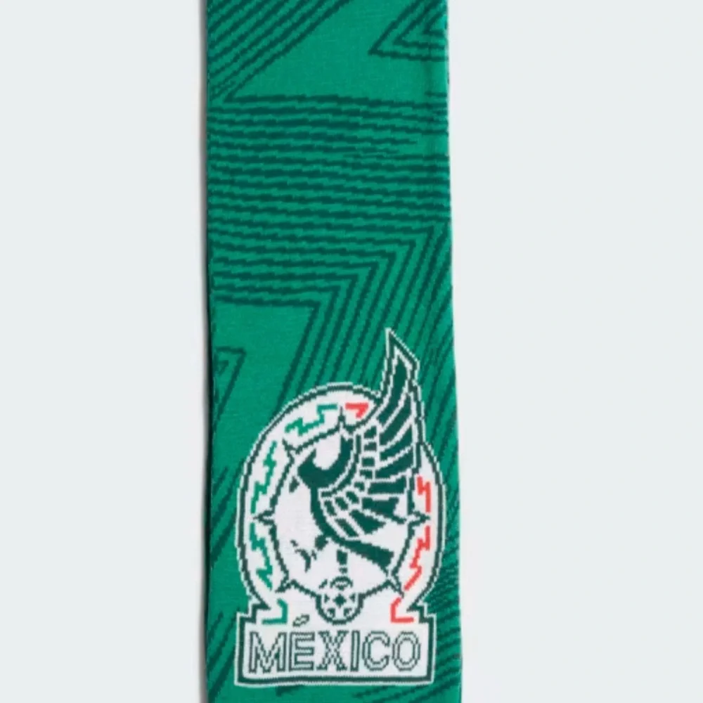 Adidas Green and White Mexico Scarf